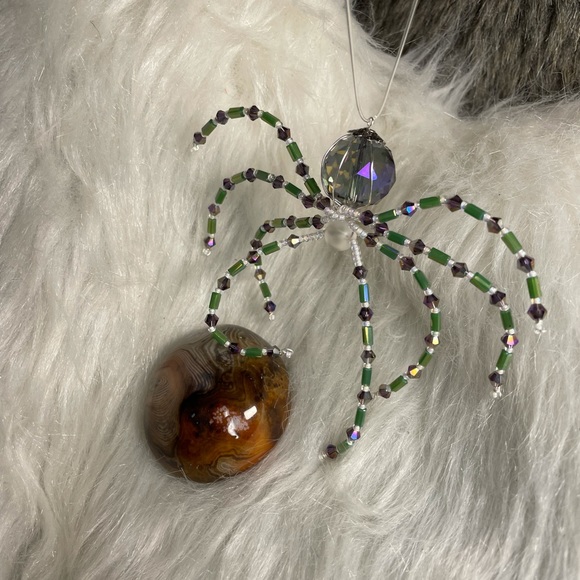 Artisan Other - Prism Spider HAND CRAFTED Colorful Crystal Prism Spider Sun Catcher Ornament